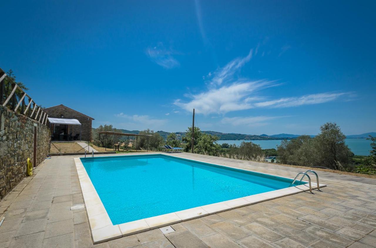 Poloturisticoumbria Rustico Con Piscina Vista Lago Passignano sul Trasimeno Exteriör bild