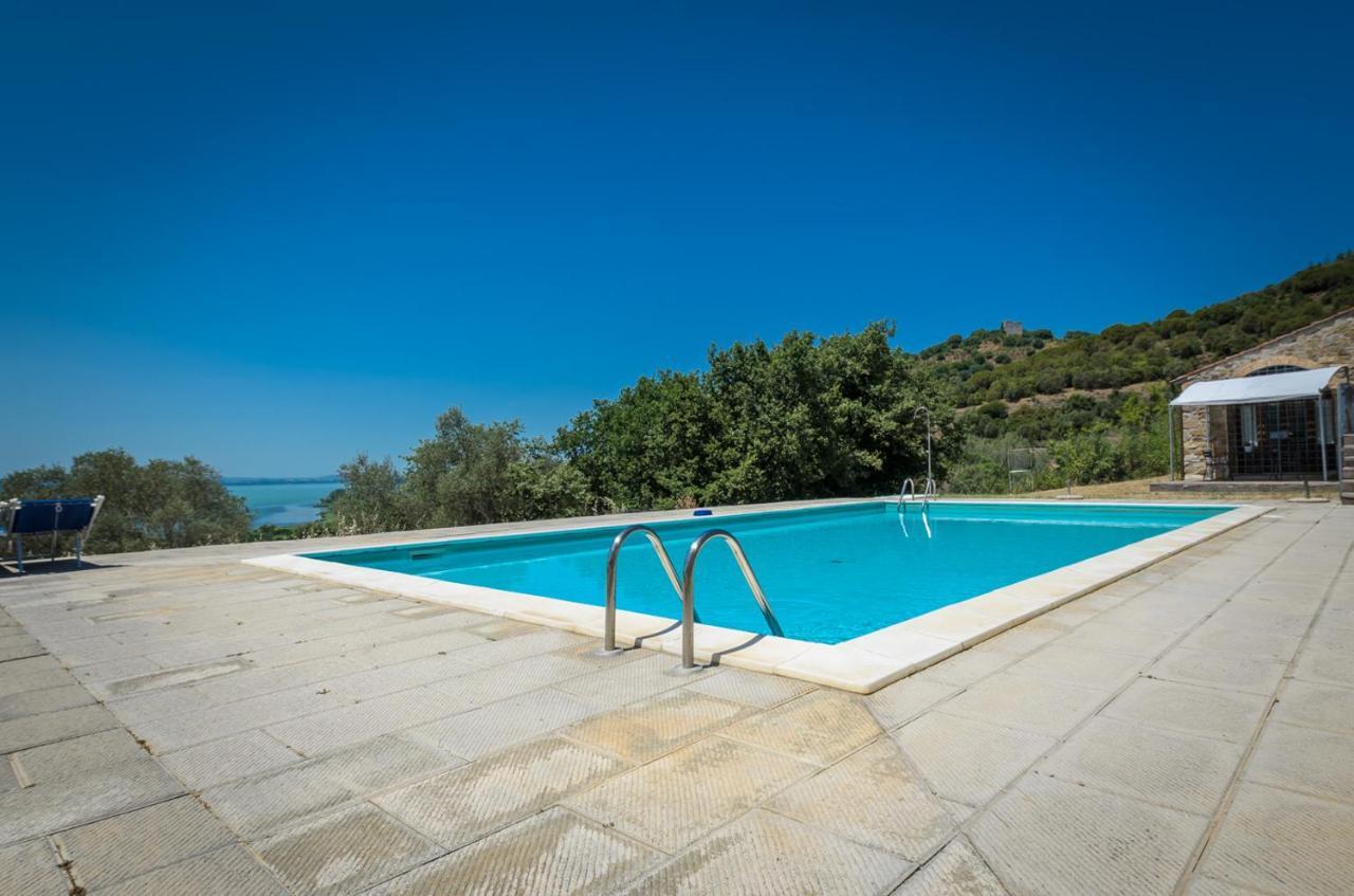 Poloturisticoumbria Rustico Con Piscina Vista Lago Passignano sul Trasimeno Exteriör bild